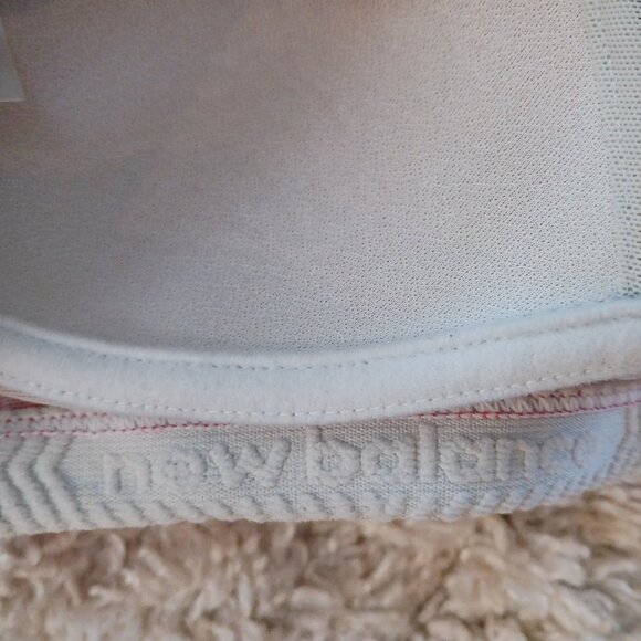 New Balance Sports Bra Size Medium Padded Exercise Workout Pink Yellow - Picture 8 of 8